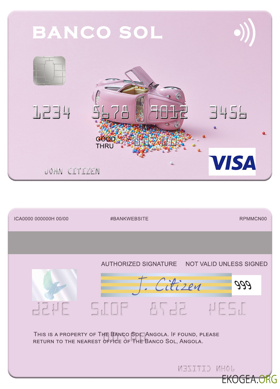 Carte visa Angola Banco Sol